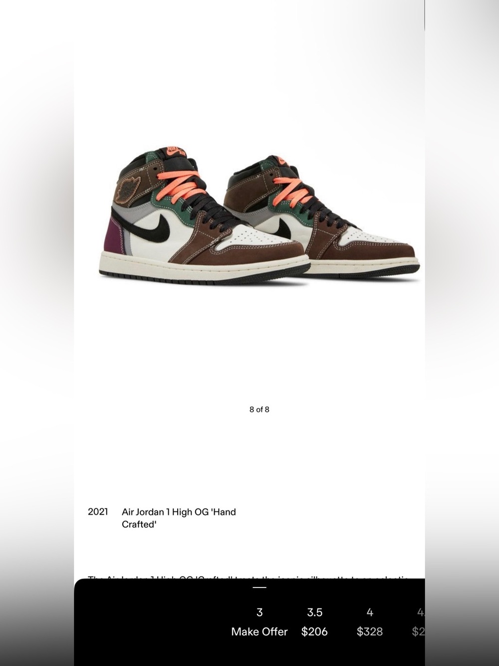 Nike Multicolor Leather Suede High-Top Sneakers — Brown, White & Plum